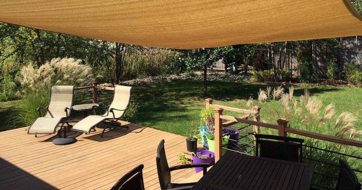 Backyard Install A Shade Sail, How To Get Shade On My Patio