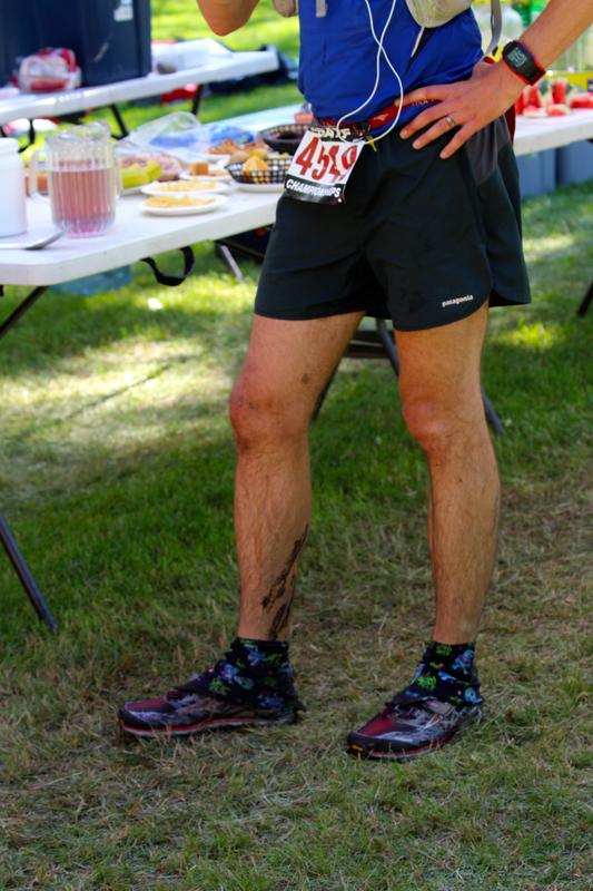My legs, cleaner, after the latest stream crossing