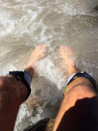 Cooling my feet in Sandy River Cooling my feet in Sandy River