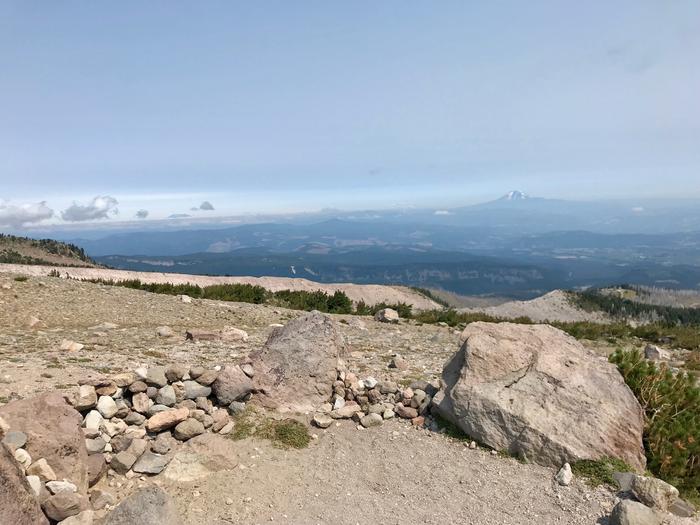 Views of Helens, Adams and Rainier to the north Views of Helens, Adams and Rainier to the north