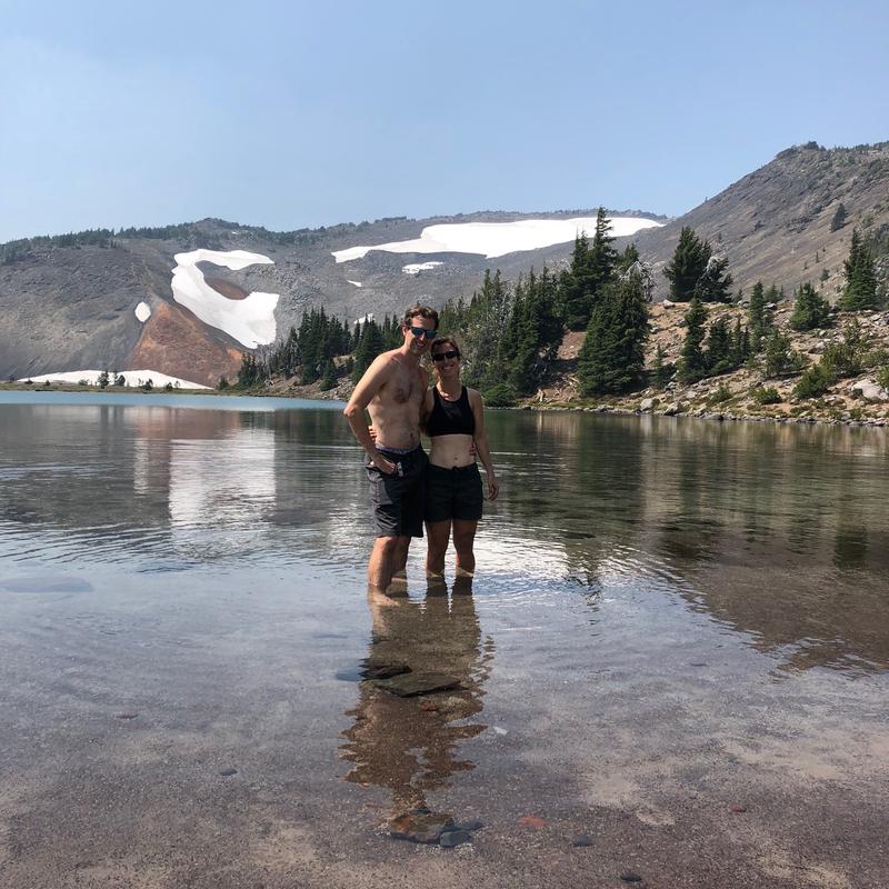 Amy and me in the lake