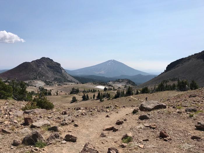 Mount Bachelor on the return trip Mount Bachelor on the return trip