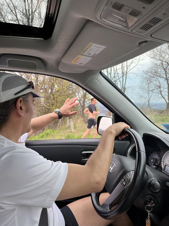 My half-shirt while Mark drove by My half-shirt while Mark drove by